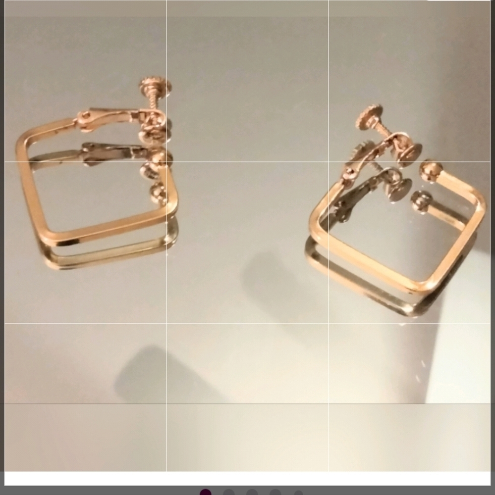 Old Money Earrings Gold Hoop Screw On Geometric Minimalist Luxury Jewelry